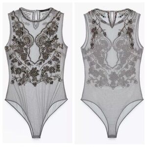 ❣️STUNNING❣️ZW COLLECTION EMBROIDERED BODYSUIT